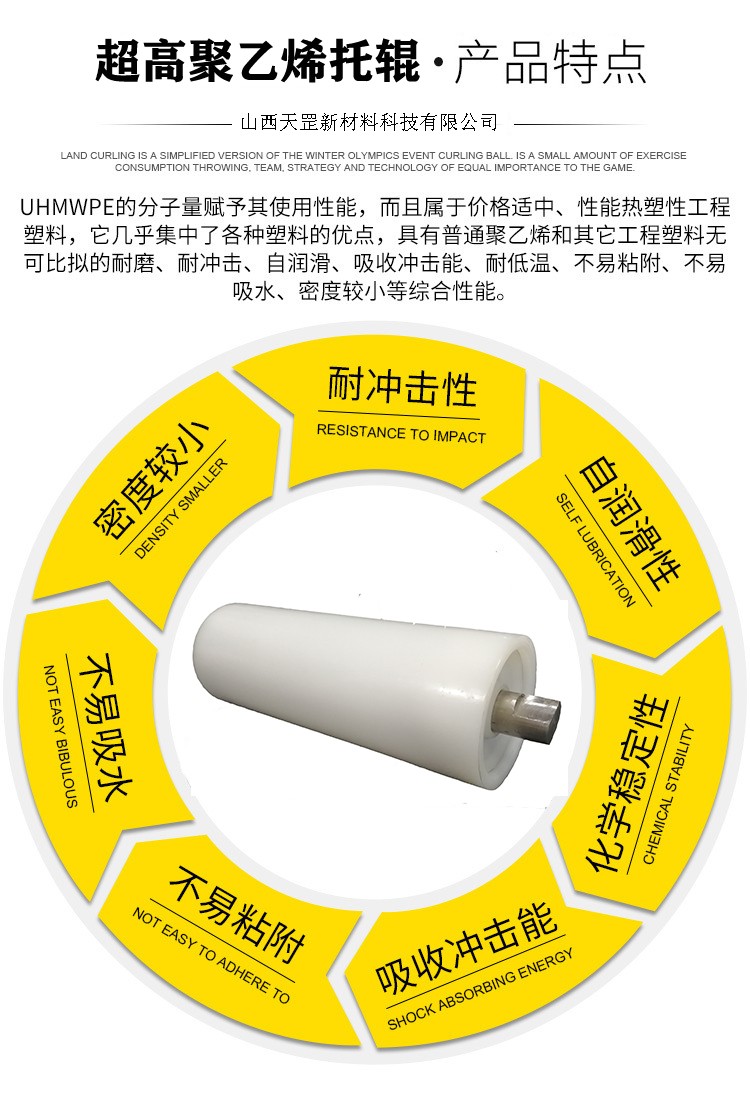 超高分子量聚乙烯托輥 超高分子量聚乙烯托輥